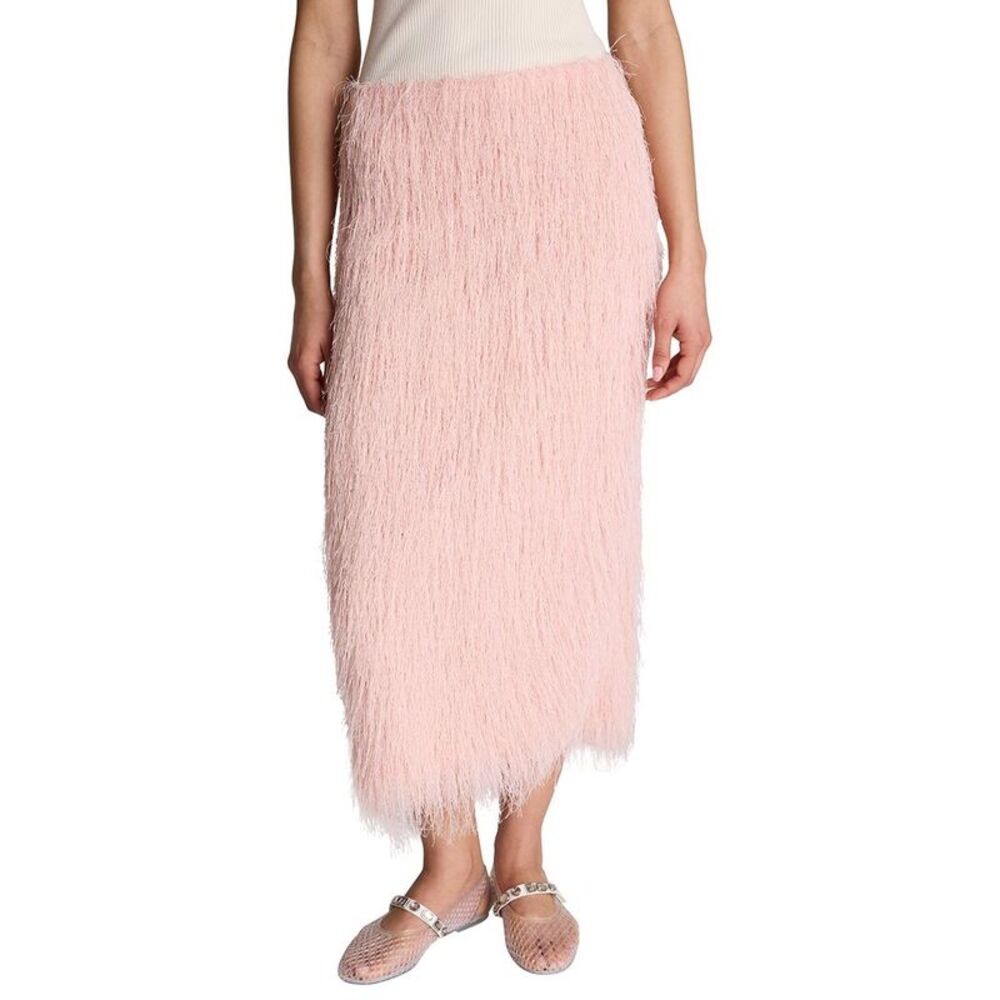 Kenneth Cole Womens  Pull-On Center Back Slit Midi Skirt